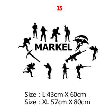 Load image into Gallery viewer, New Custom Name Battle Royal Wall Sticker Name PS4 Wall Decals For Kids Room Decor Gaming Stickers Decal Wallpaper muursticker